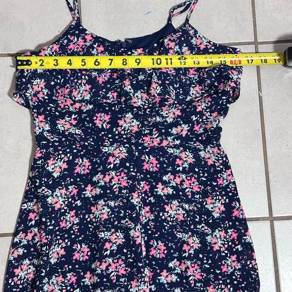 Candie’s Women Summer Romper Blue Floral size 5 - Picture 6 of 7